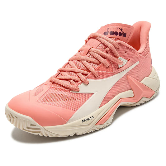 Diadora Women`s B.Icon 3 AG Tennis Shoes Desert Flower and Whisper White