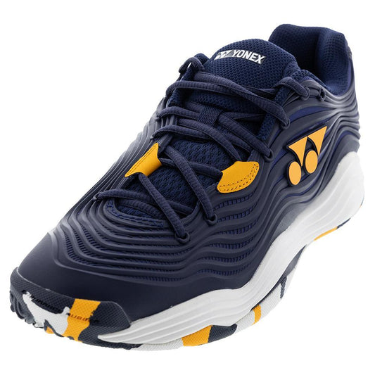 Yonex Men's FUSIONREV 5 Tennis Shoes Navy and Orange