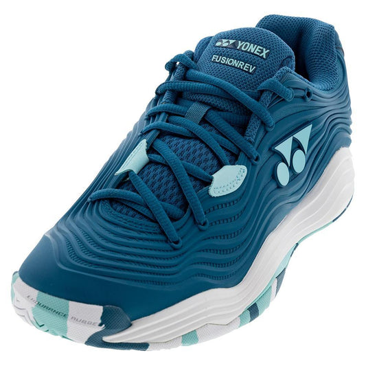 Yonex Men's Fusionrev 5 Tennis Shoes Blue and Green
