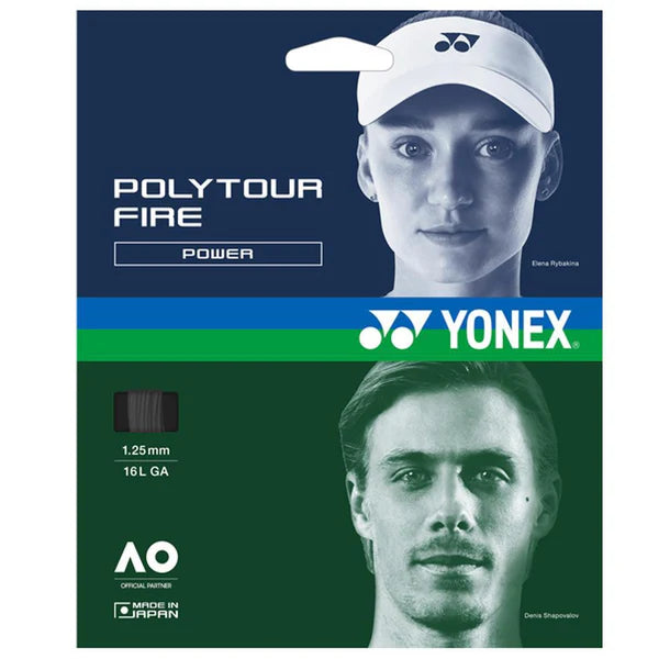 Yonex Polytour Fire 125 Tennis String , Black