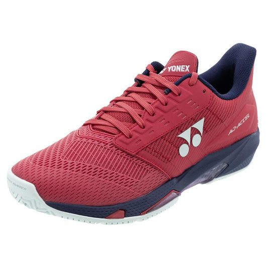 Yonex Men`s Power Cushion AD-ACCEL All Court Tennis Shoes Sunset Red