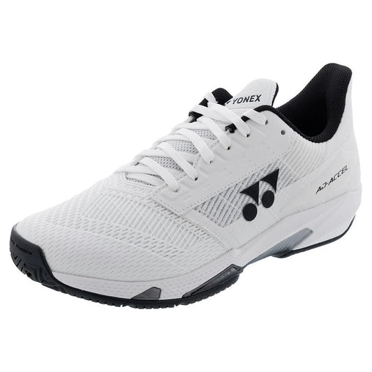 Yonex Men`s Power Cushion AD-Accel All Court Tennis Shoes White and Black