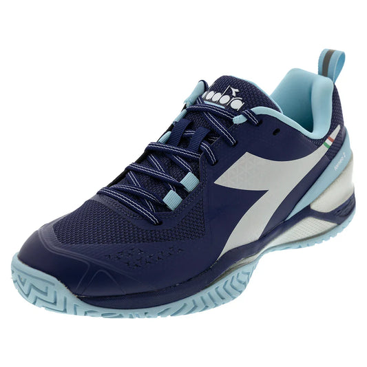 Diadora  Women's Blushield Torneo 2 AG Tennis Shoes Blueprint and White