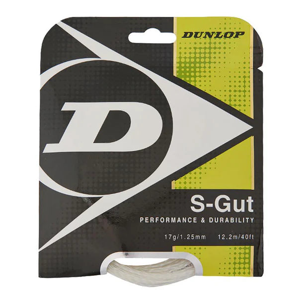 Dunlop S-Gut 17G White Tennis String