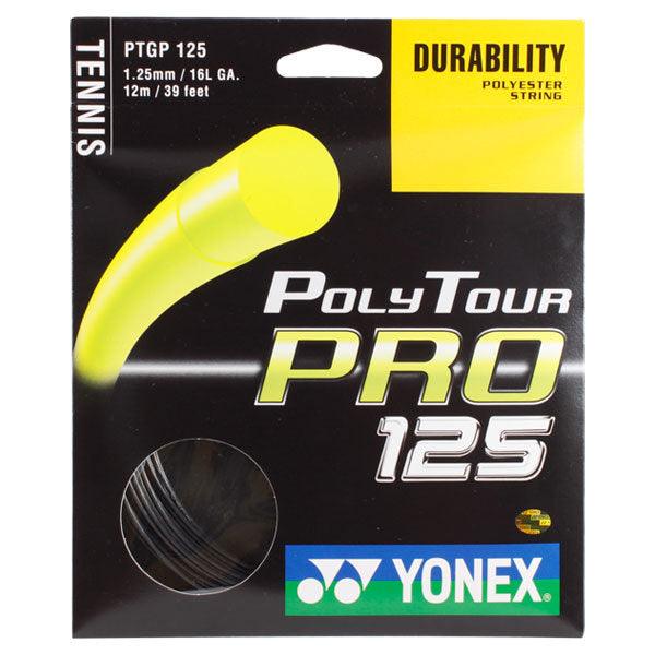 Yonex Poly Tour Pro 125 16L Graphite Tennis String , Black