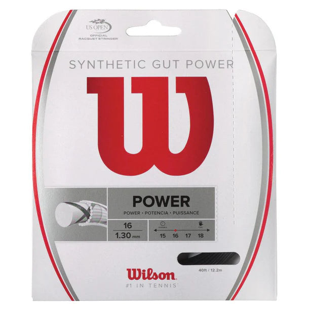 Wilson Synthetic Gut Power 16G Tennis String , Black