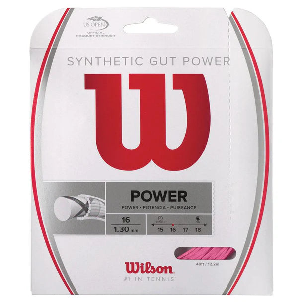 Wilson Synthetic Gut Power 16G Tennis String , Pink