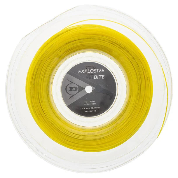 Dunlop Explosive Bite Yellow 17G Tennis String Reel
