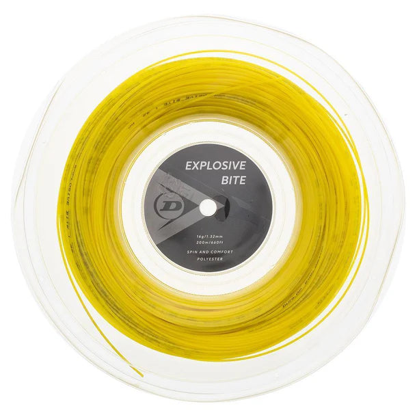 Dunlop Explosive Bite Yellow 16G Tennis String Reel