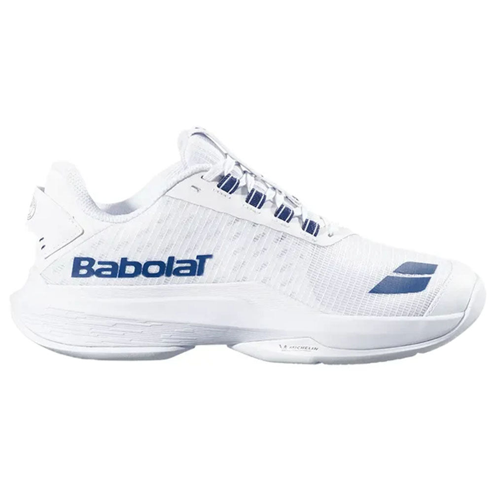 Babolat Women's Jet Tere 2 All Court Tennis Shoes White and Blue Navy