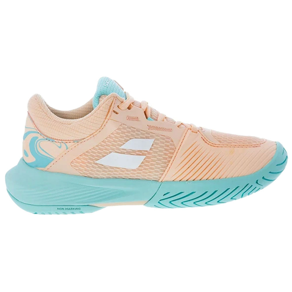 Babolat Women's SFX 4 All Court Tennis Shoes Peach and Blue