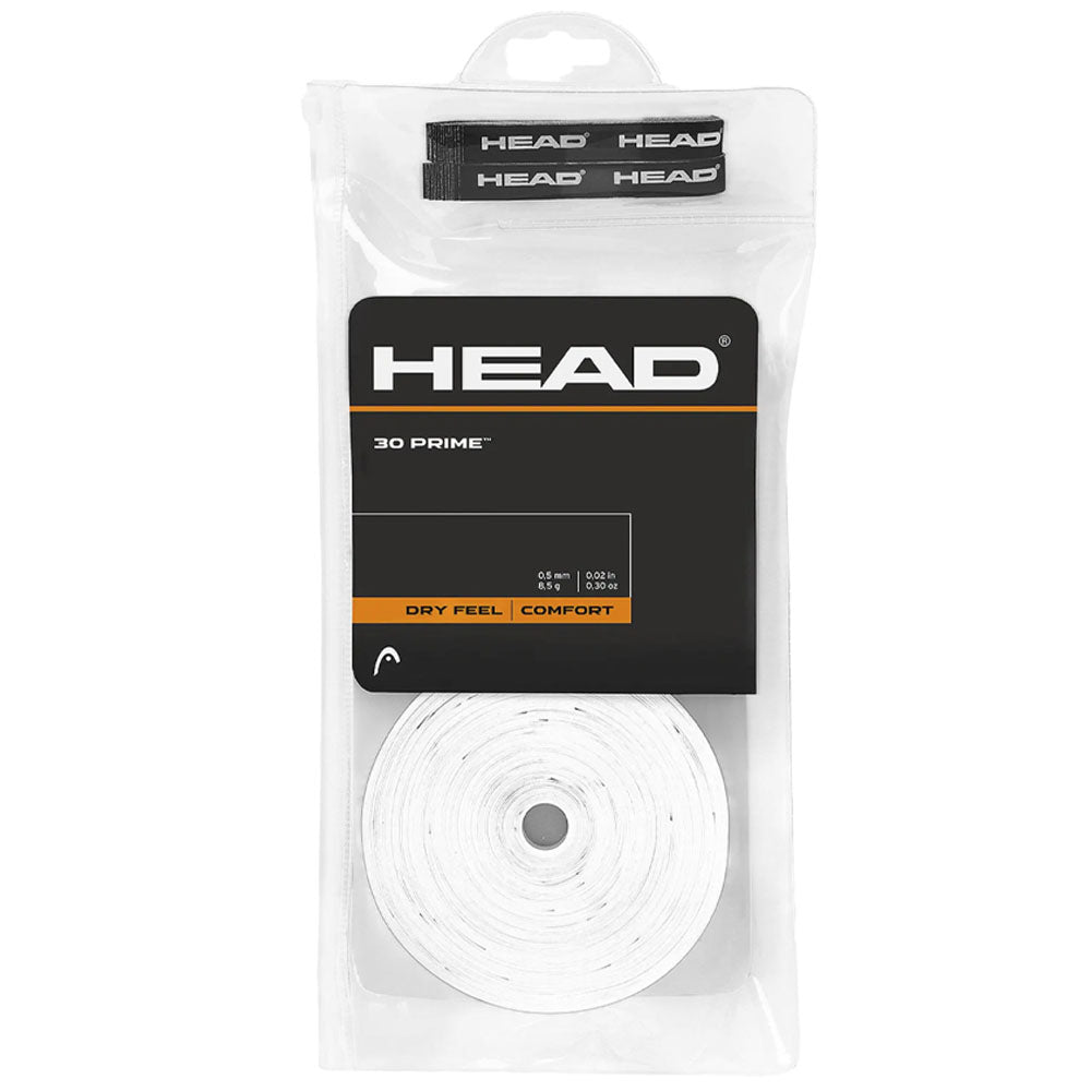HEAD 30 Prime Tennis Overgrip , White