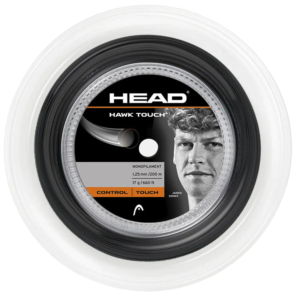 HEAD Hawk Touch 200M Tennis Strings Reel , Black