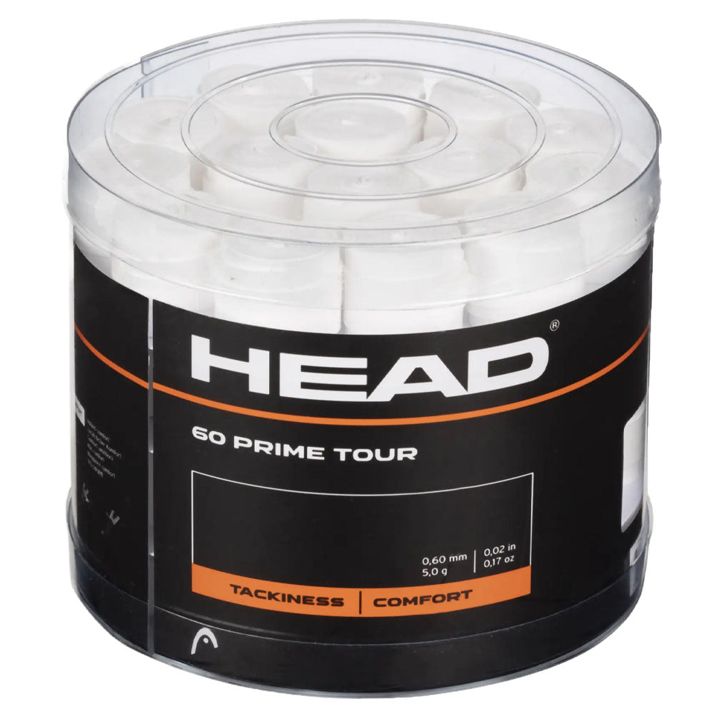 HEAD Prime Tour 60 Tennis Overgrip , White