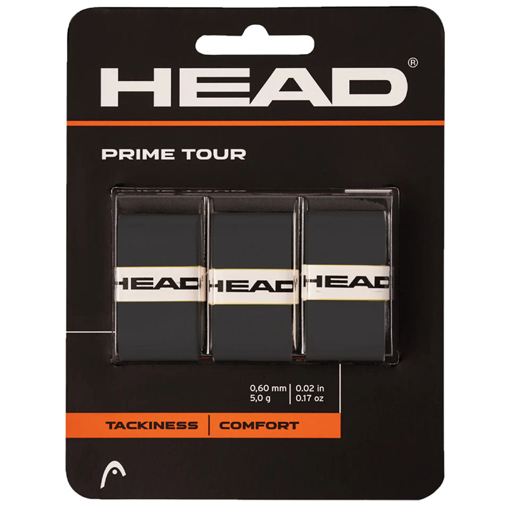 HEAD Prime Tour Tennis Overgrip 3-Pack Black