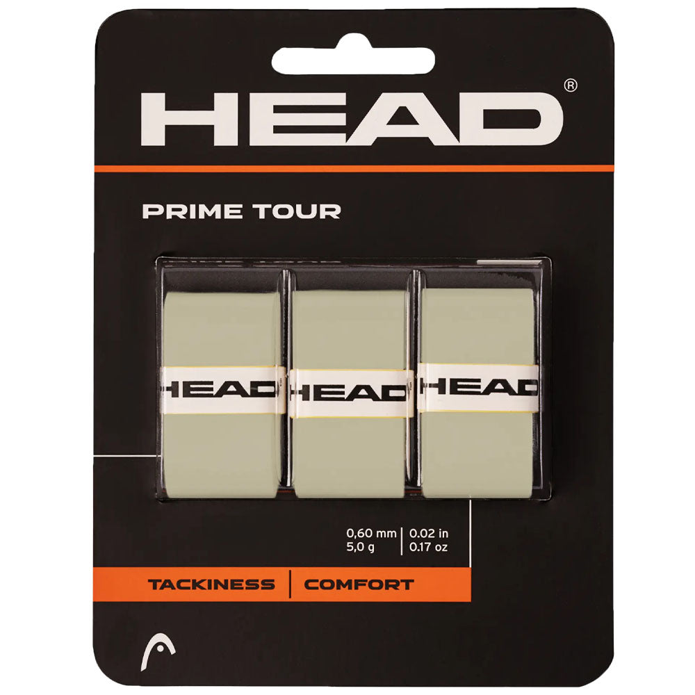 HEAD Prime Tour Tennis Overgrip 3-Pack Grey