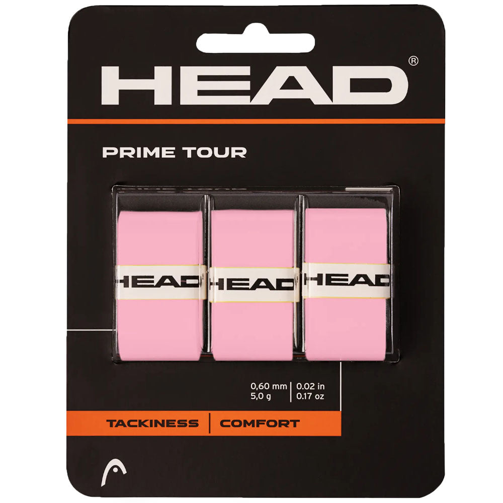 HEAD Prime Tour Tennis Overgrip 3-Pack Pink