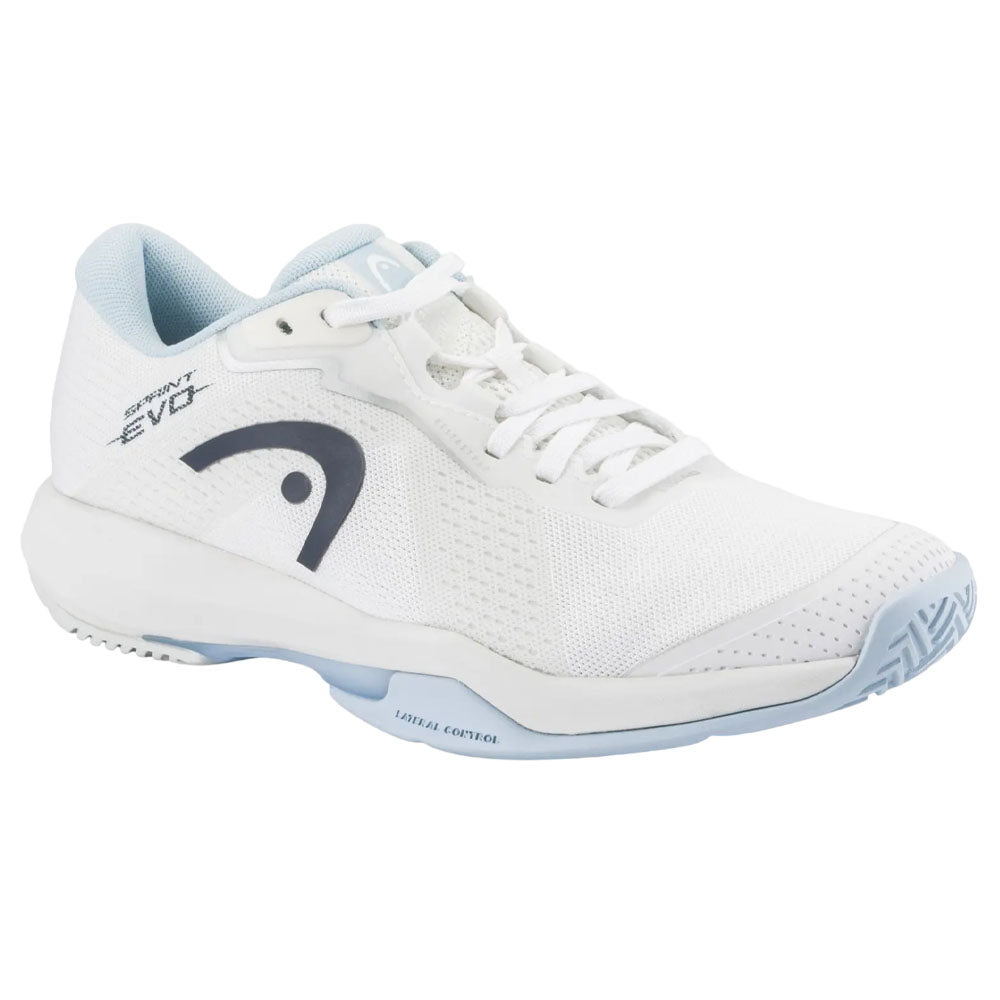 HEAD Sprint Evo 4.0 Women Tennis Shoes , White/Light Blue