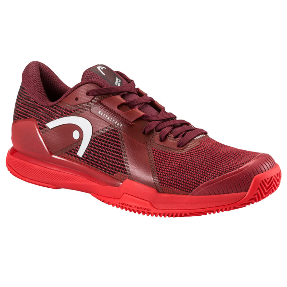 HEAD Sprint Pro 4.0 Clay Men Tennis Shoes , Red/Dark Red
