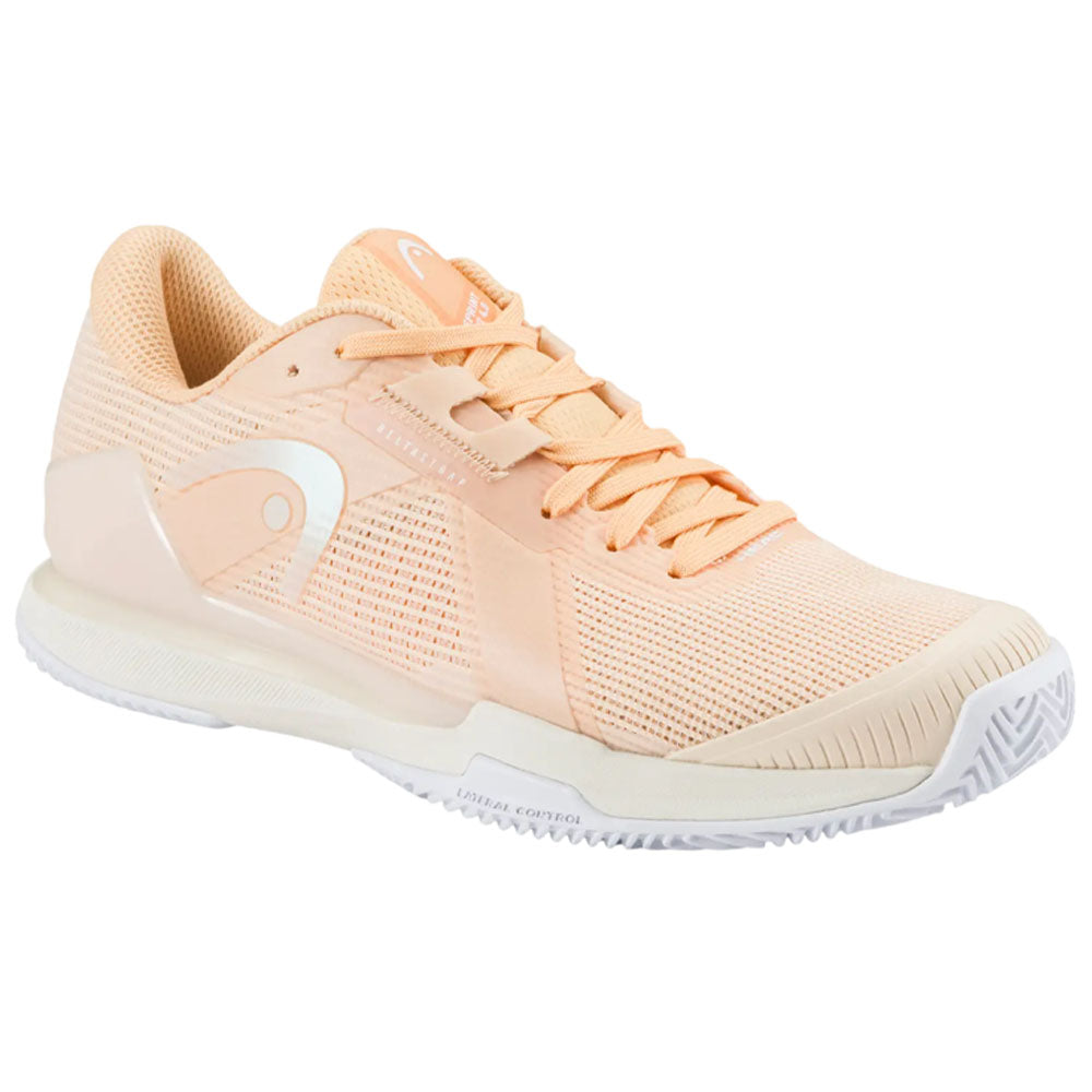 HEAD Sprint Pro 4.0 Clay Women Tennis Shoes , Apricot/Vanilla