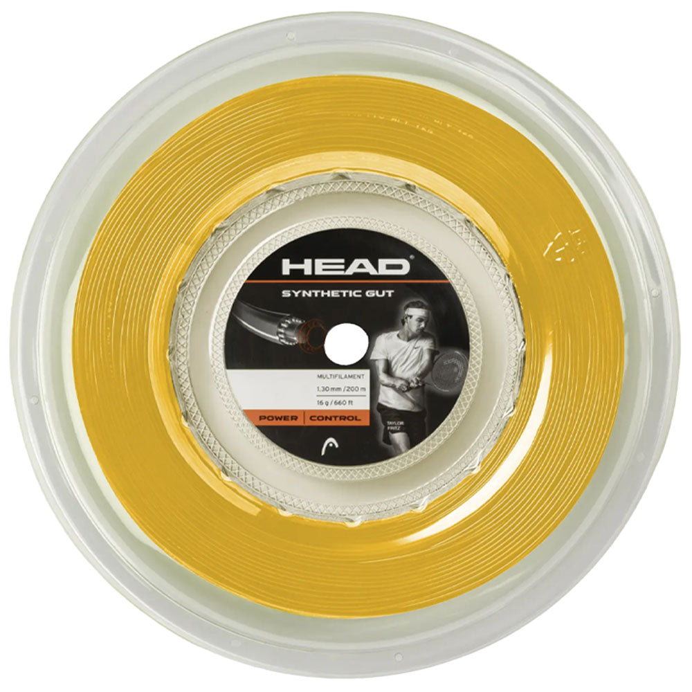 HEAD Synthetic Gut 200M Tennis Strings Reel , Gold