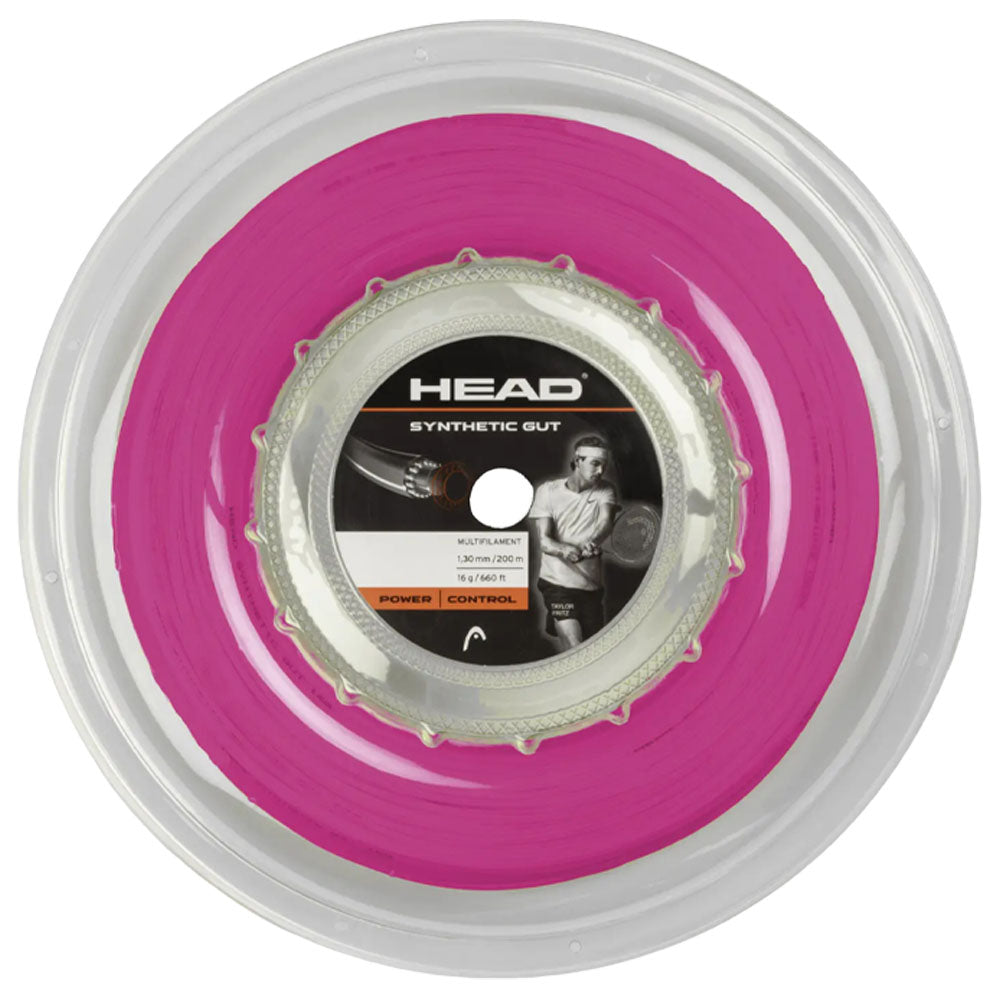HEAD Synthetic Gut 200M Tennis Strings Reel , Pink