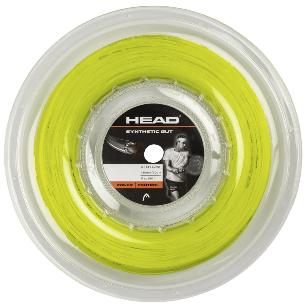 HEAD Synthetic Gut 200M Tennis Strings Reel , Yellow