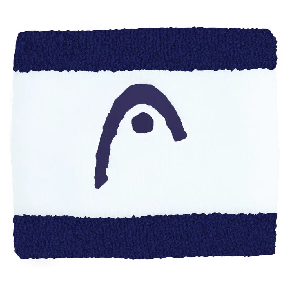 HEAD Wristband Striped 2.5“ , Navy/White