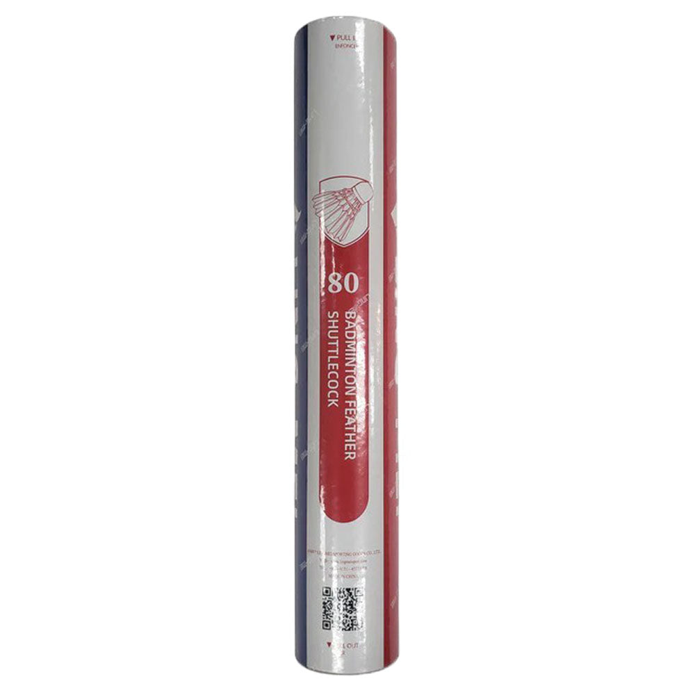 Lingmei 80 Badminton Shuttlecocks (Goose Feather)