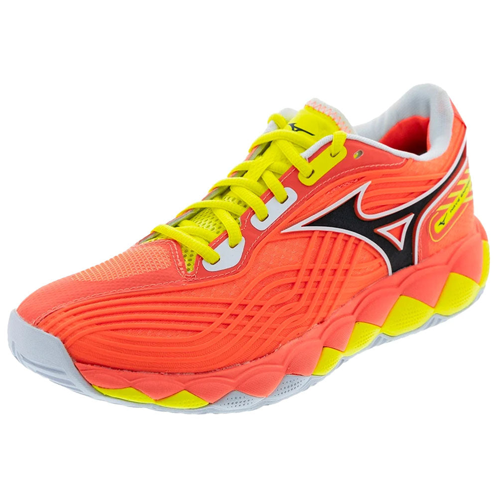 Mizuno Men's Wave Enforce Tour 2 AC Tennis Shoes Lava Orange/White