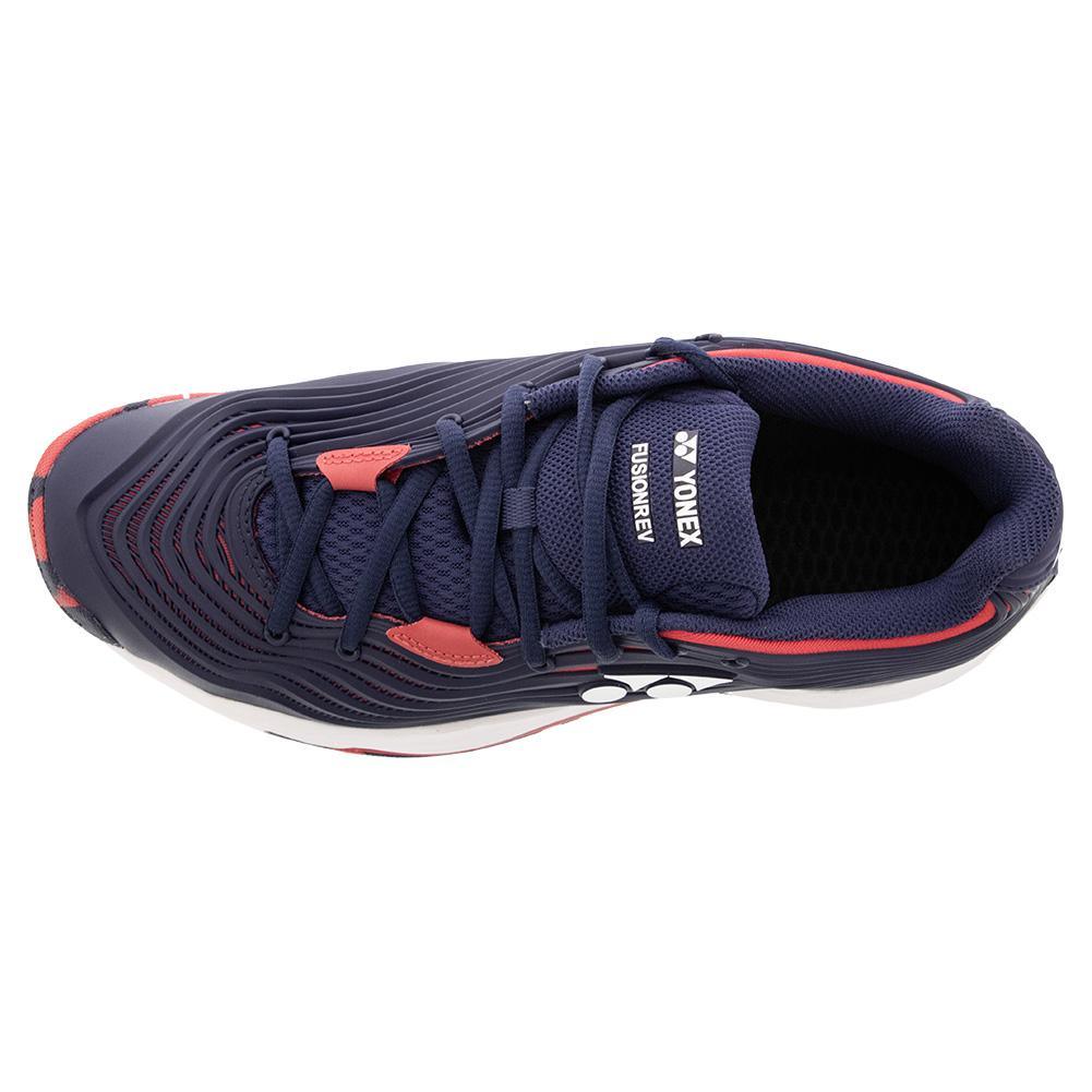 Yonex Men`s Power Cushion Fusionrev 5 Tennis Shoes Navy and Red