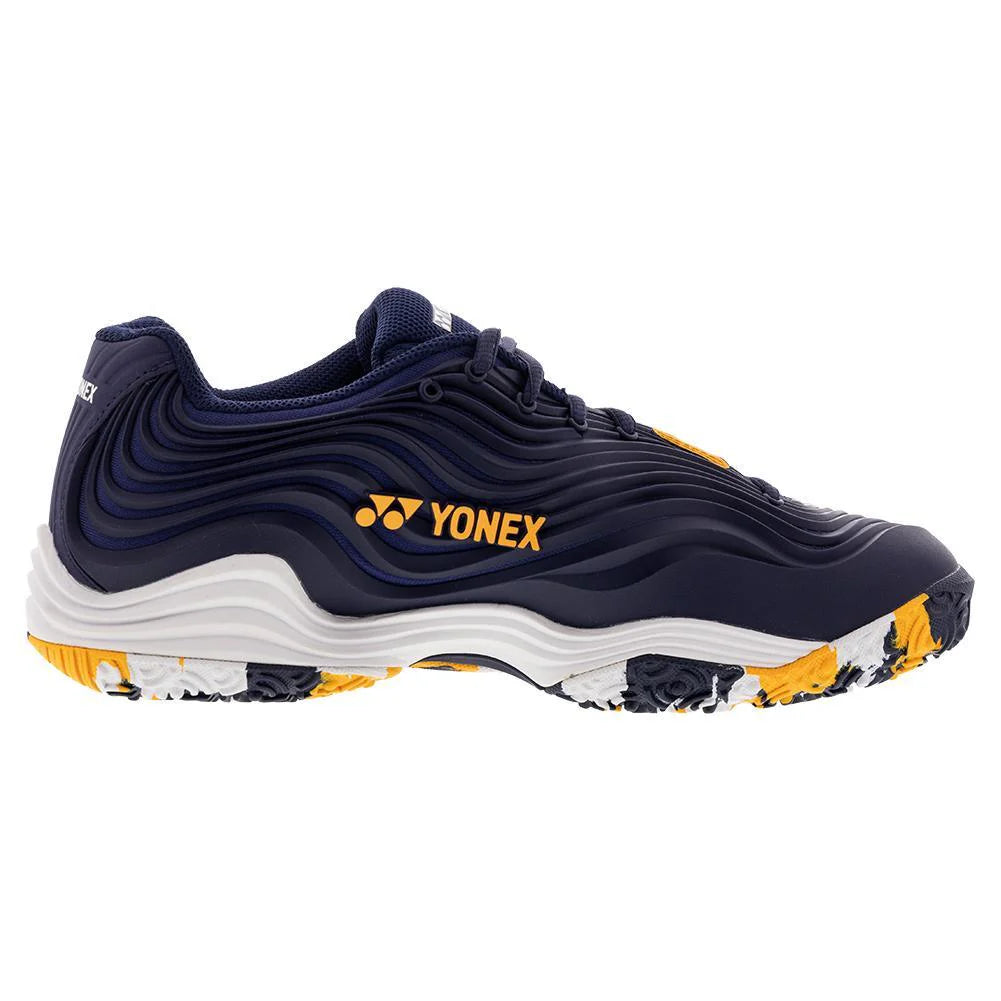 Yonex Men's FUSIONREV 5 Tennis Shoes Navy and Orange