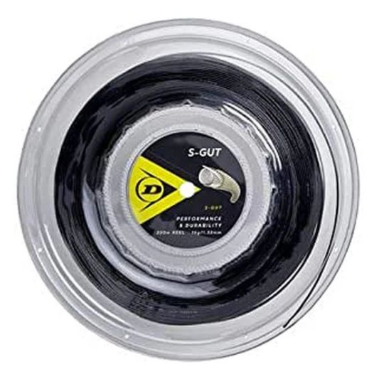 Dunlop S-Gut Tennis String Reel Black,16g