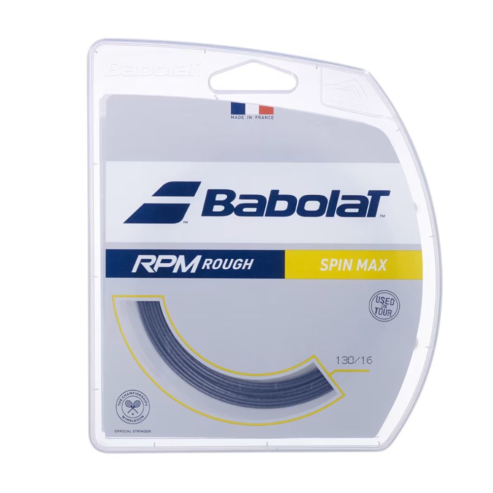 Babolat RPM Rough 12M Tennis String , Black Grey