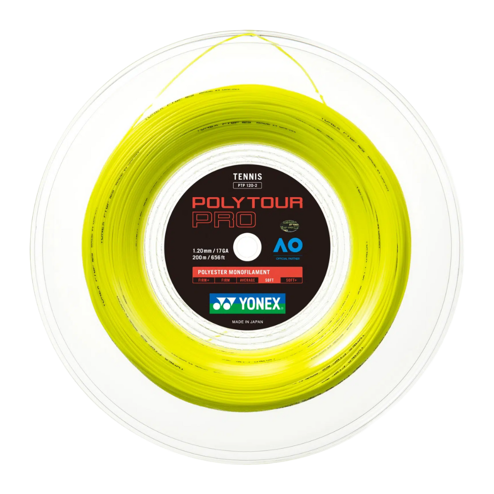 Yonex POLYTOUR PRO 17G Tennis String Reel Yellow