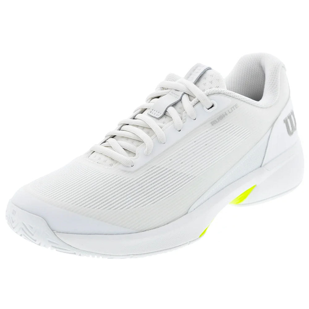 Wilson Men's Rush Lite 5 Tennis Shoes White/Snow White