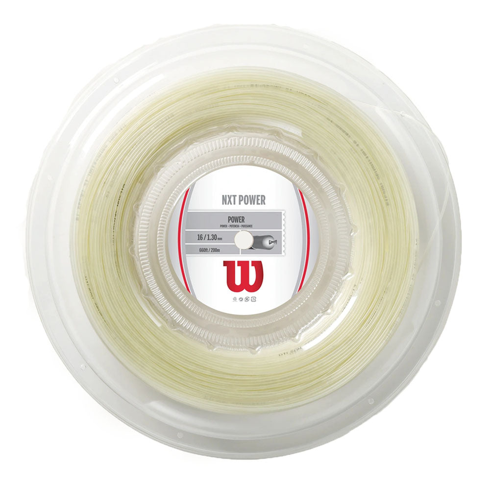 Wilson NXT Power 16G Tennis String - 200m Reel - Natural
