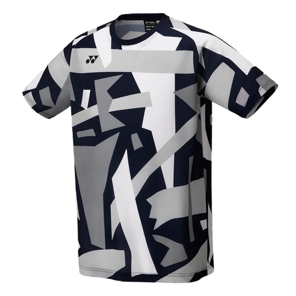 Yonex 16743 Men's Badminton Shirt , Gray/Navy