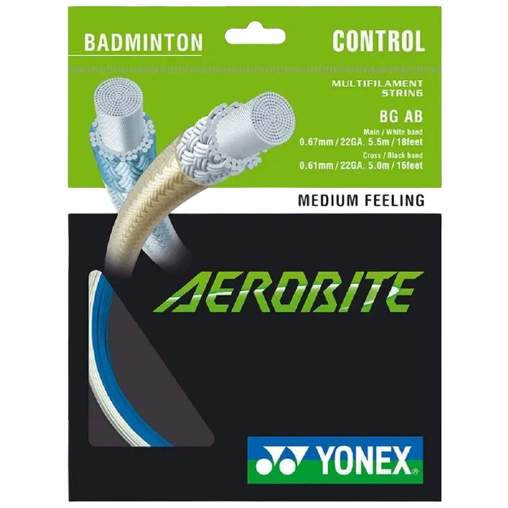 Yonex Aerobite Badminton String , White/Blue