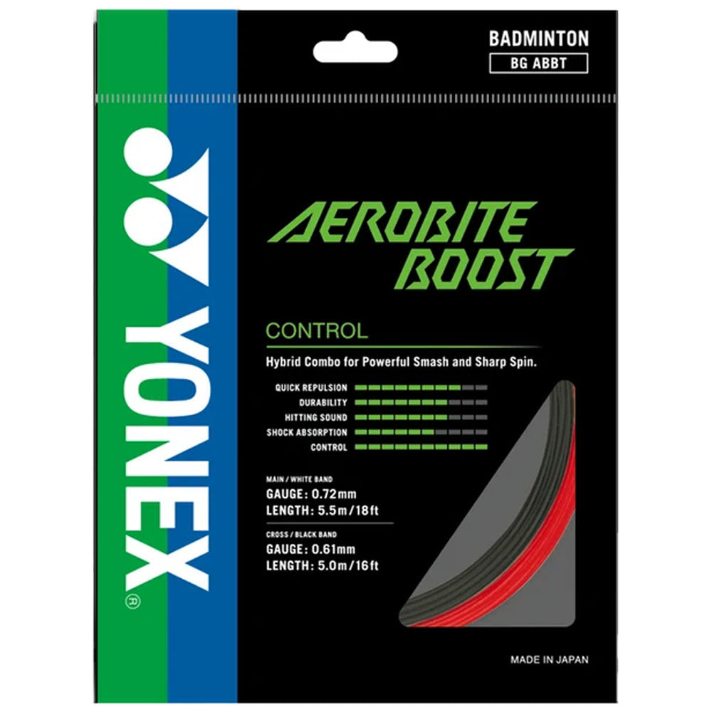 Yonex Aerobite Boost Badminton String , Gray/Red