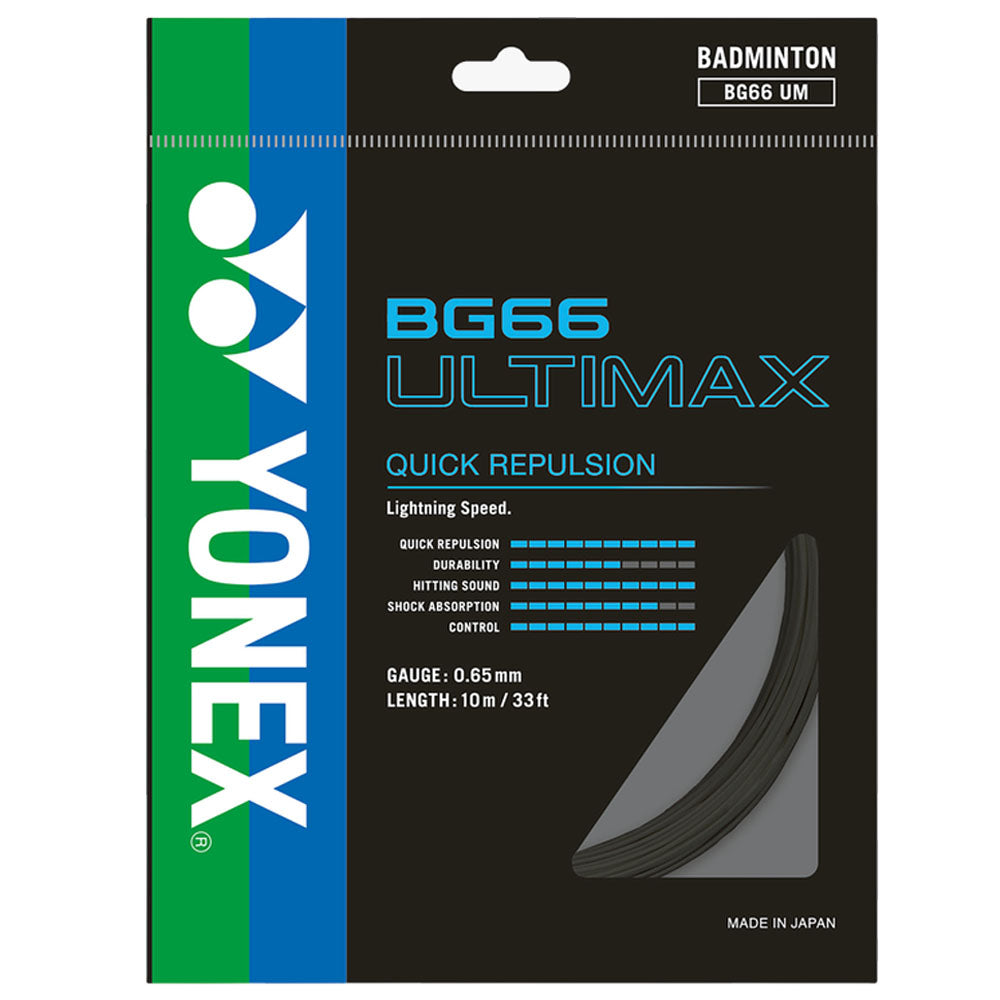 Yonex BG 66 Ultimax Badminton String , Black