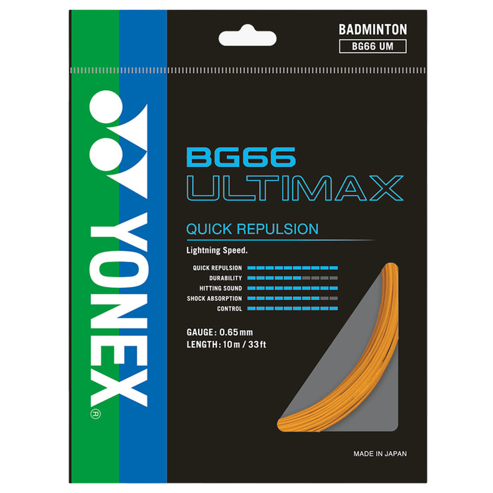 Yonex BG 66 Ultimax Badminton String , Orange