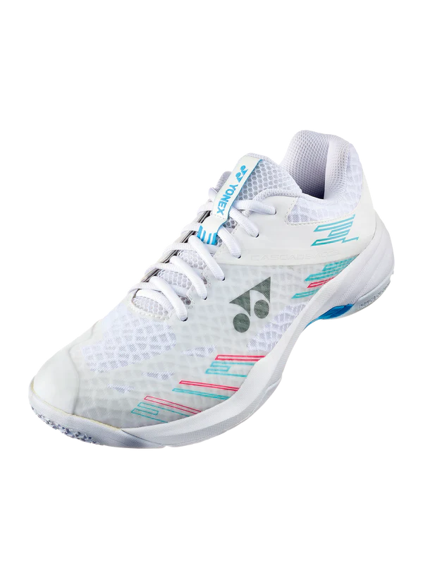 Yonex PC Cascade Accel (Wide) White / Sky Blue Badminton Court Shoes - 2025