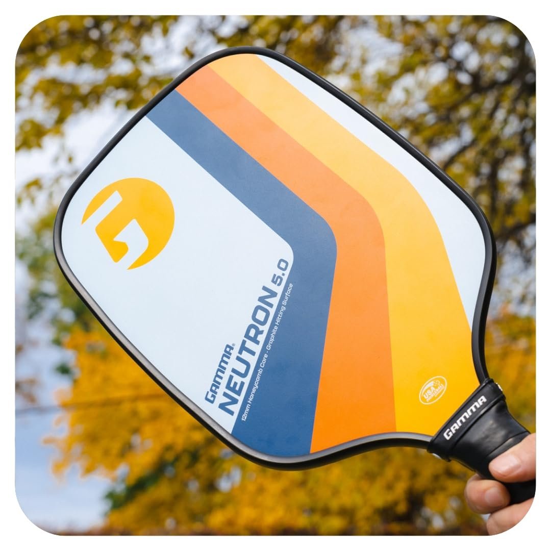 GAMMA Pickleball Paddles, Quantum Series, Micron 5.0, Neutron 5.0, Voltage 5.0, Atomic 5.0, USAPA Approved, Graphite Pickleball Paddle, Polypropylene Core, Honeycomb Grip, Great Feel, More Control