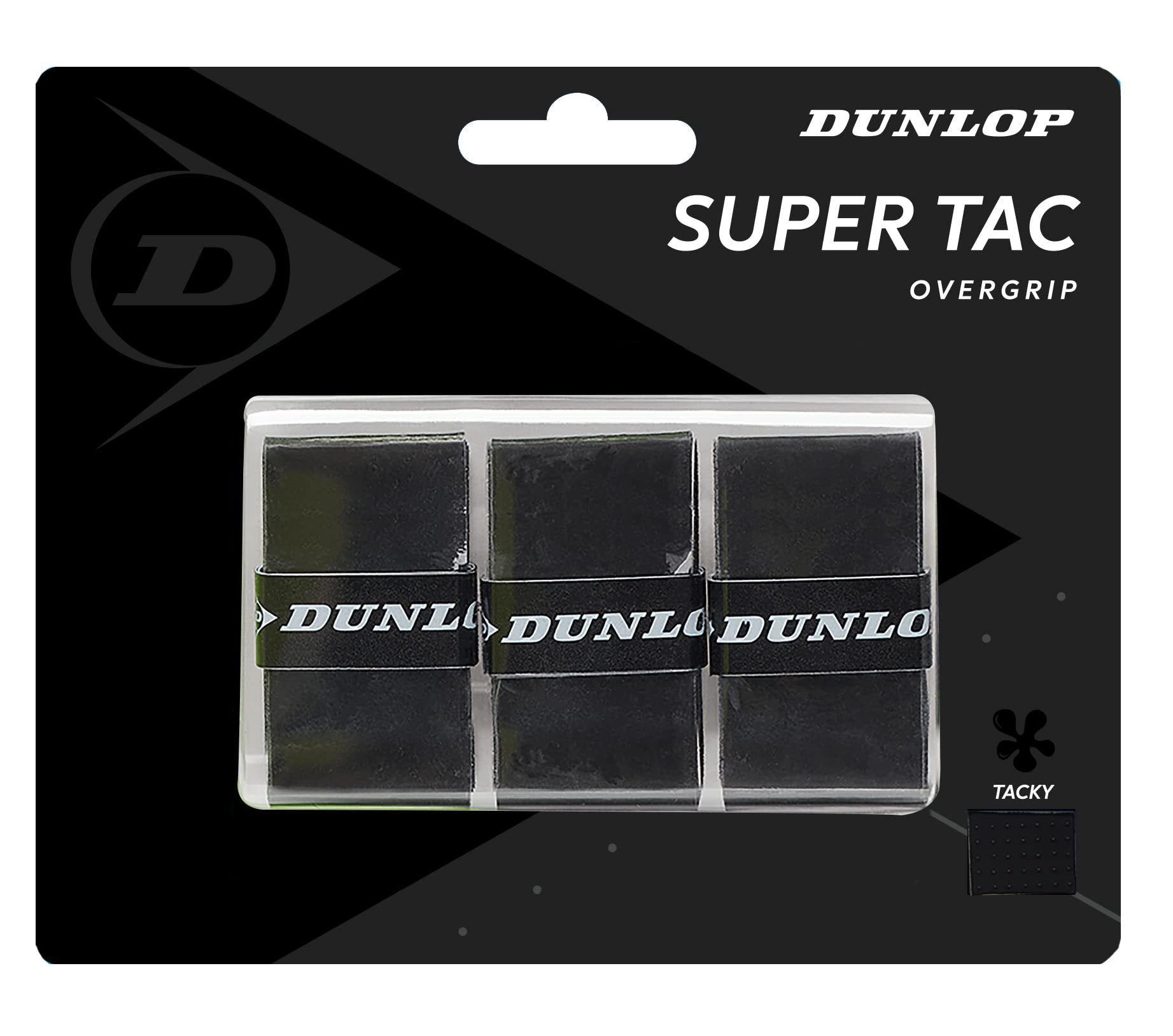Dunlop Super TacOvergrip, 3Pack, Black