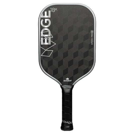 Diadem Sports, Edge 18K SP Pickleball Paddle, 18K Raw Carbon Face, Speed, Control, Spin, 14 mm Polymer Honeycomb Core, Fast Reloads and Quick Reactions, Silver