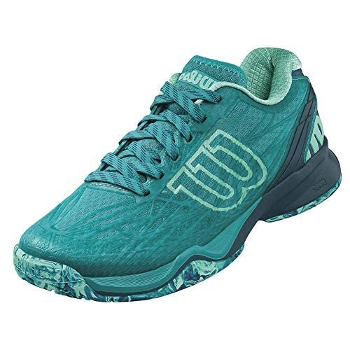 WILSON KAOS Women Tennis Shoes (Deep Peacock Blue/Reflecting Pond/E.Green) 11 US
