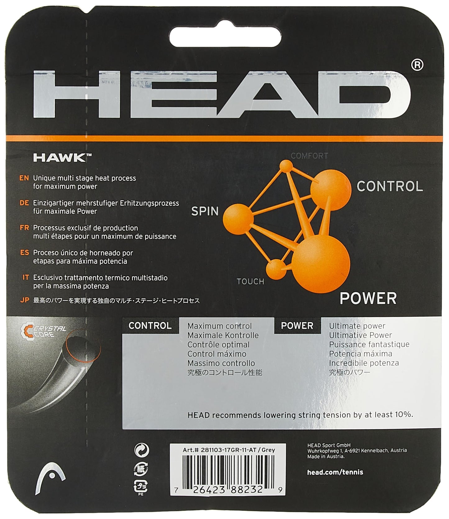 HEAD Hawk Touch Tennis Racket String