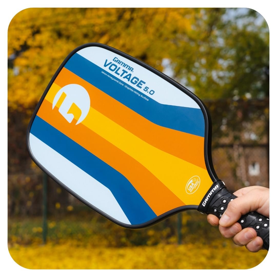 GAMMA Pickleball Paddles, Quantum Series, Micron 5.0, Neutron 5.0, Voltage 5.0, Atomic 5.0, USAPA Approved, Graphite Pickleball Paddle, Polypropylene Core, Honeycomb Grip, Great Feel, More Control
