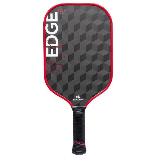 Diadem Edge 18K Pickleball Paddle USAPA Approved | 18K Carbon Fiber Face for Spin & Control | 16mm Control Paddle, Red